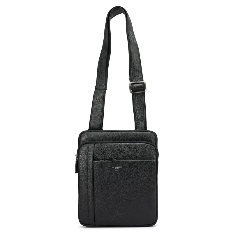 Da Milano Wax Leather Men Sling - Black